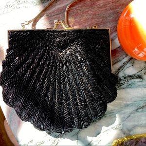 Vintage Black Cocktail Clutch Evening Purse